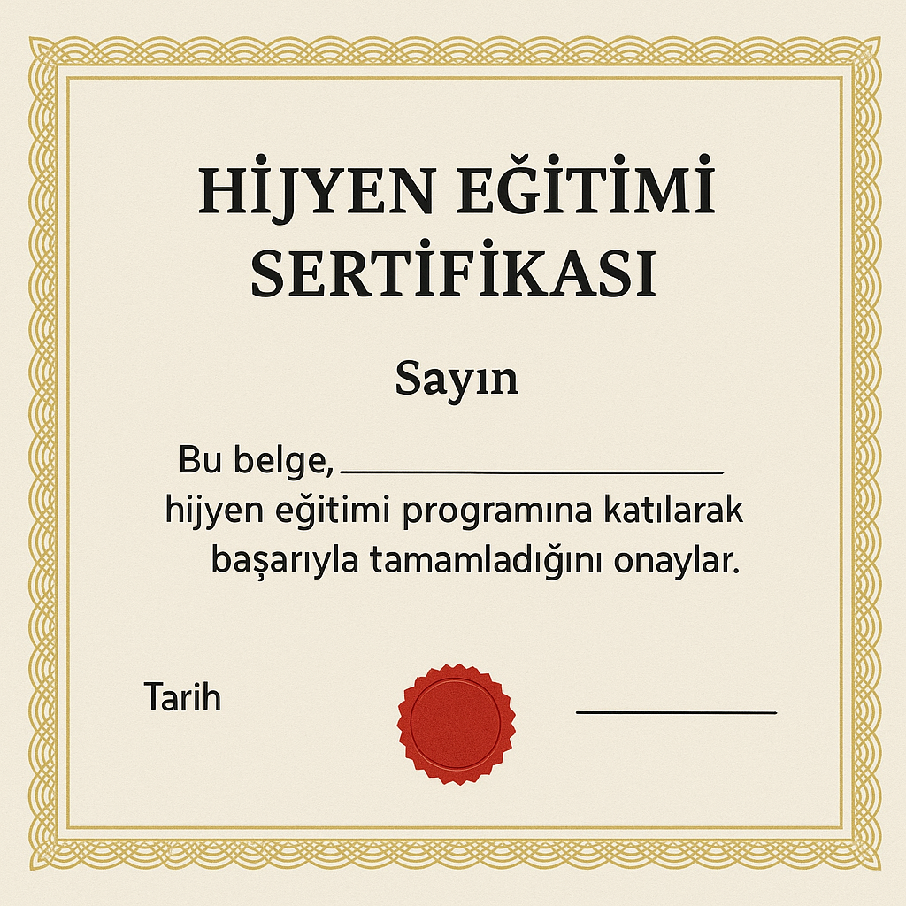 Bursa hijyen belgesi kursu